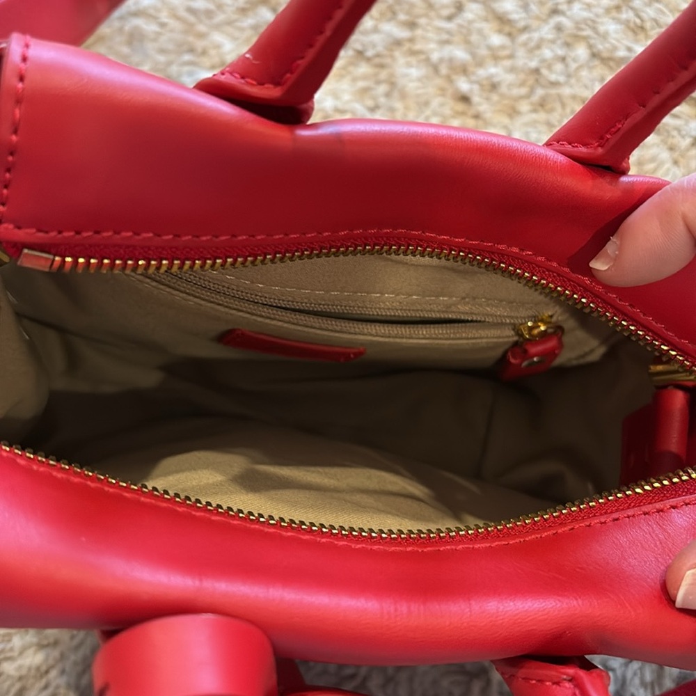 J. Crew Mini Red Leather Handbag - Picture 8 of 9